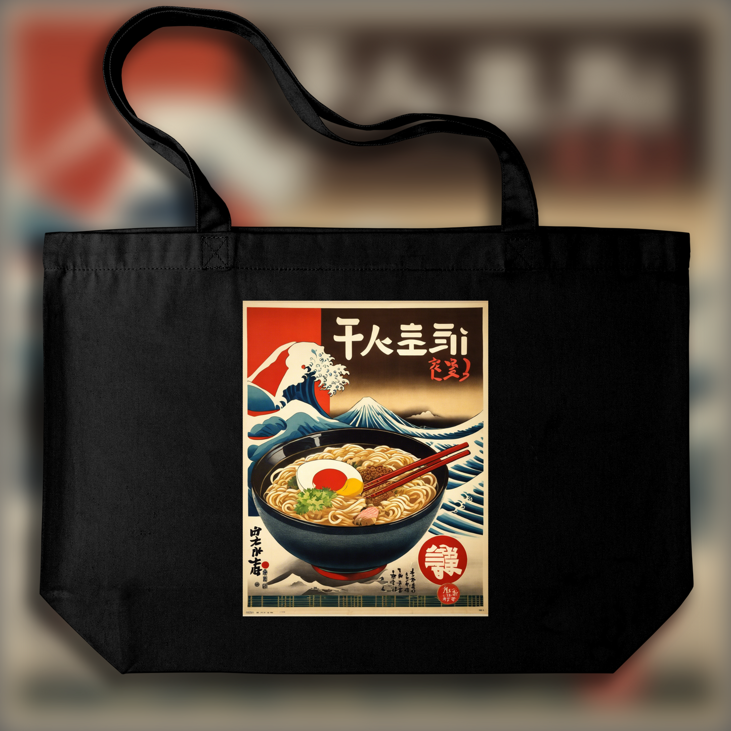 Tote bag IA - Poster vintage japonais, Ramen - 745011885