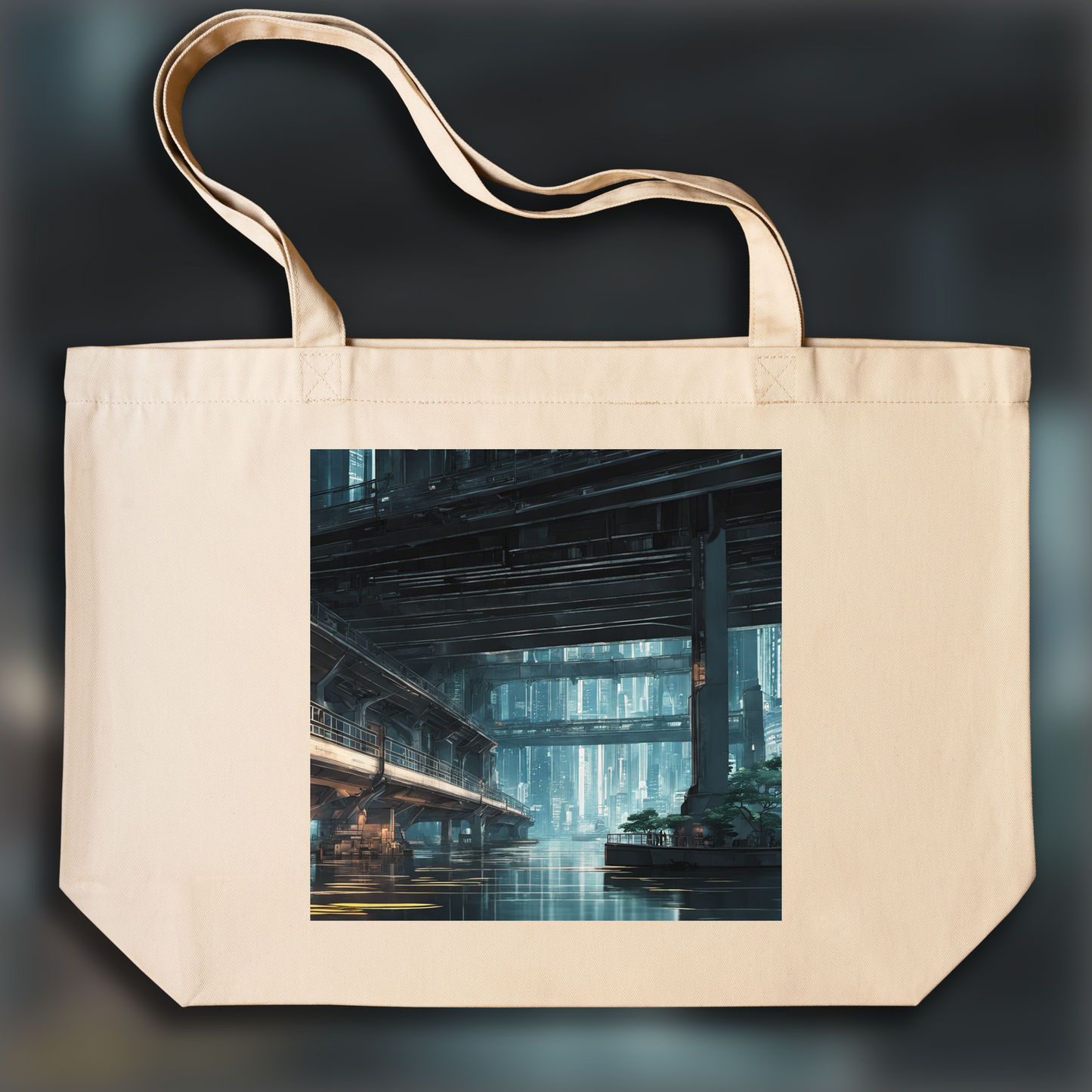 Tote bag ample - Ghost in the shell, Pont - 838182318