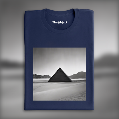 T-Shirt IA - Éléments architecturaux et industriels, noir et blanc, Pyramide - 2433305901