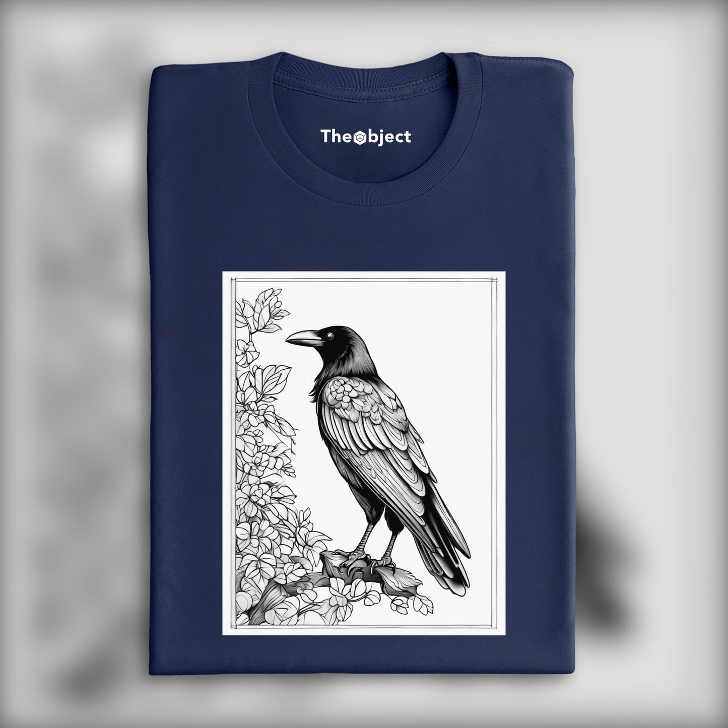 T-Shirt IA - Dessin pour coloriage, Corbeau - 3561101587