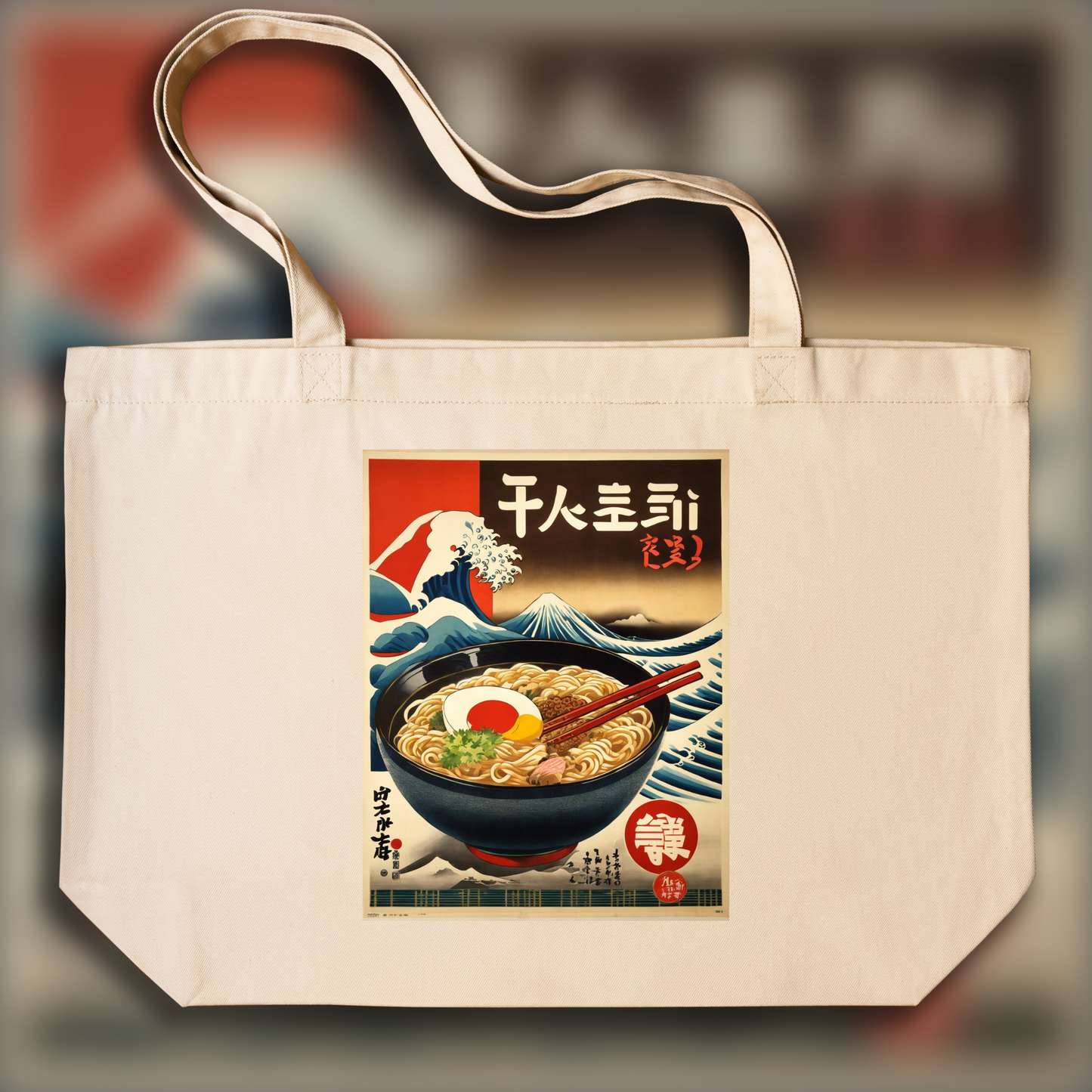 Tote bag IA - Poster vintage japonais, Ramen - 745011885