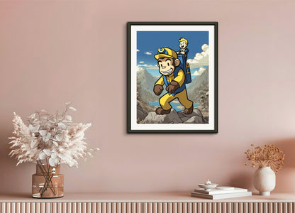 Poster with metal frame: Fallout (video game), Monkey