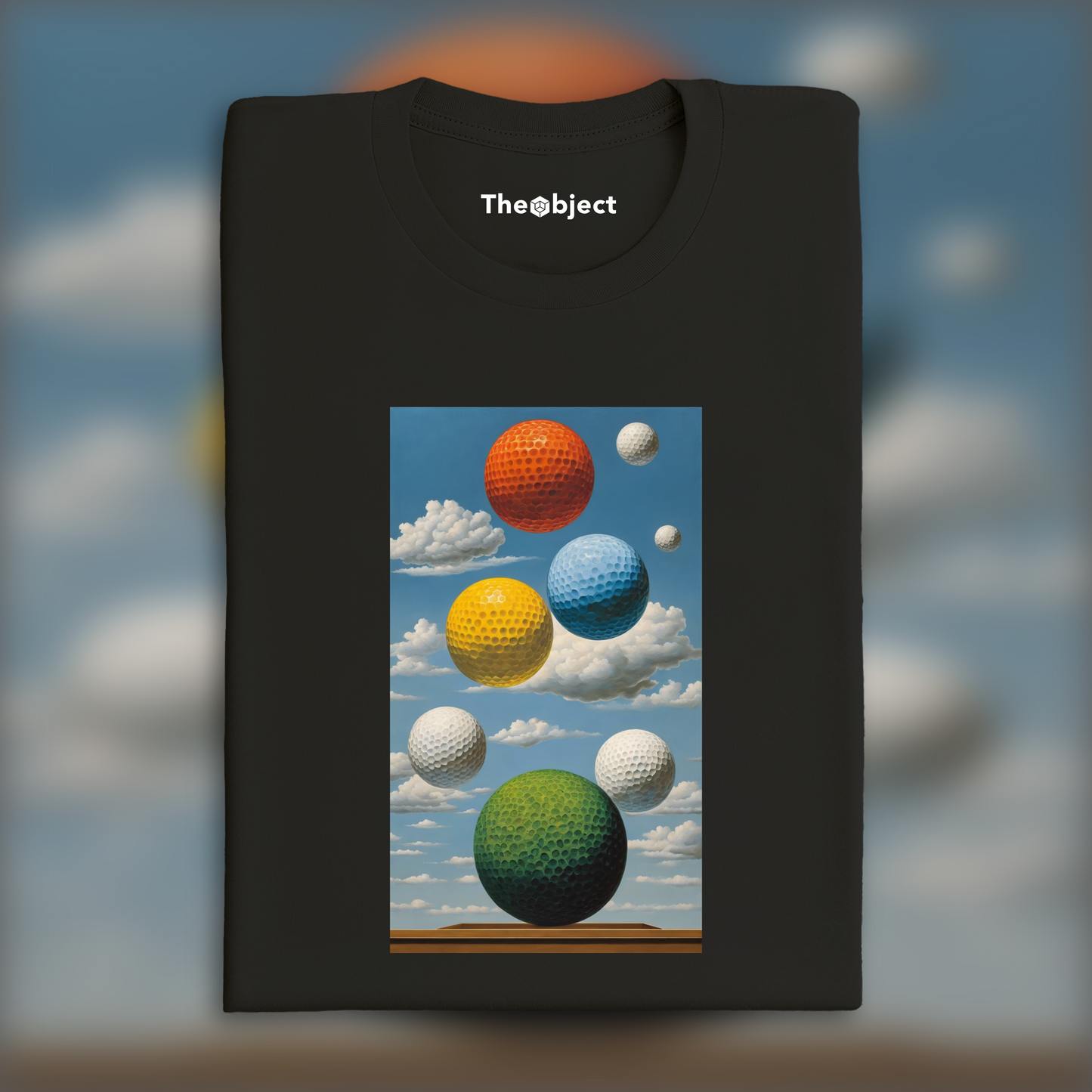 T-Shirt IA - Surréalisme belge, Golf balls - 1181868019