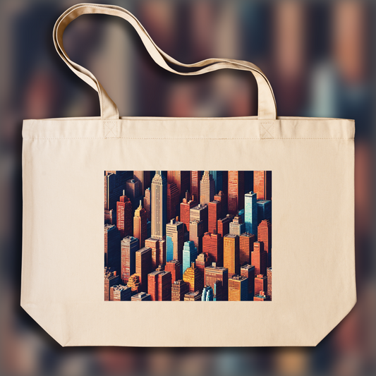 Tote bag - Pixel art, New York city - 2805833499