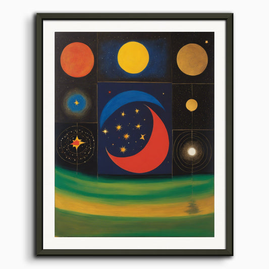Poster: Scottish painting of abstract expressionism, Astrology