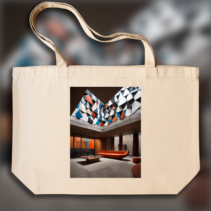 Tote bag large - Danish avant-garde and minimalist design, Brutalist architecture - 1668891964