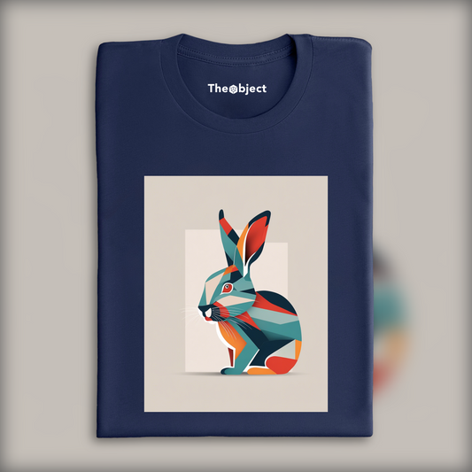 T-Shirt IA - Art minimaliste, Lapin - 2643527623