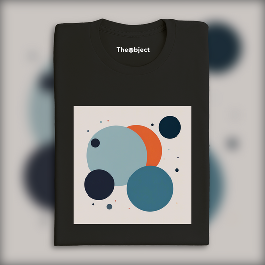 T-Shirt - Art abstrait minimaliste, Ronds planétaires - 2527732172