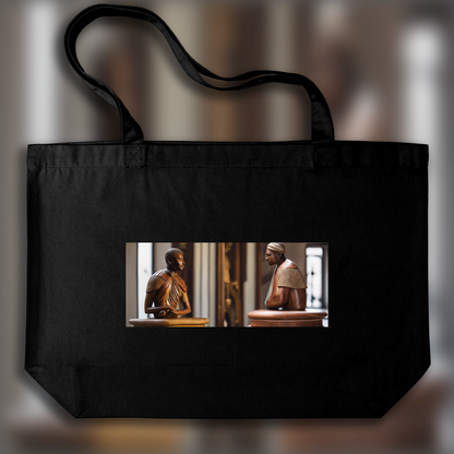 Tote bag IA - Guyanese man wooden statue with Medicean influences from Tuscan sculpture art., Homme - 1184008719
