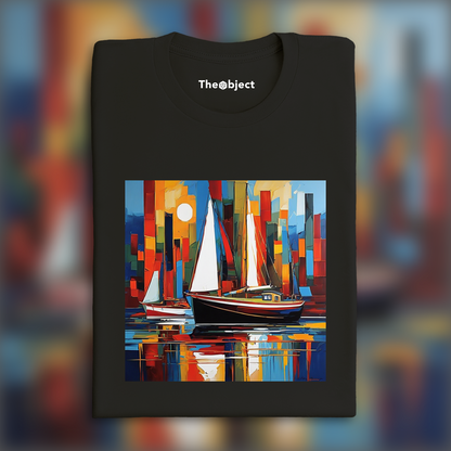 T-Shirt IA - Expressionisme abstract canadien, Bateau - 596688742