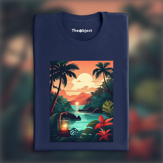 T-Shirt IA - Jungle tropicale, Bougie - 4235799676