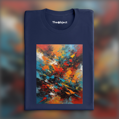 T-Shirt IA - Peinture écossaise d'expressionisme abstrait, Pops - 25396313