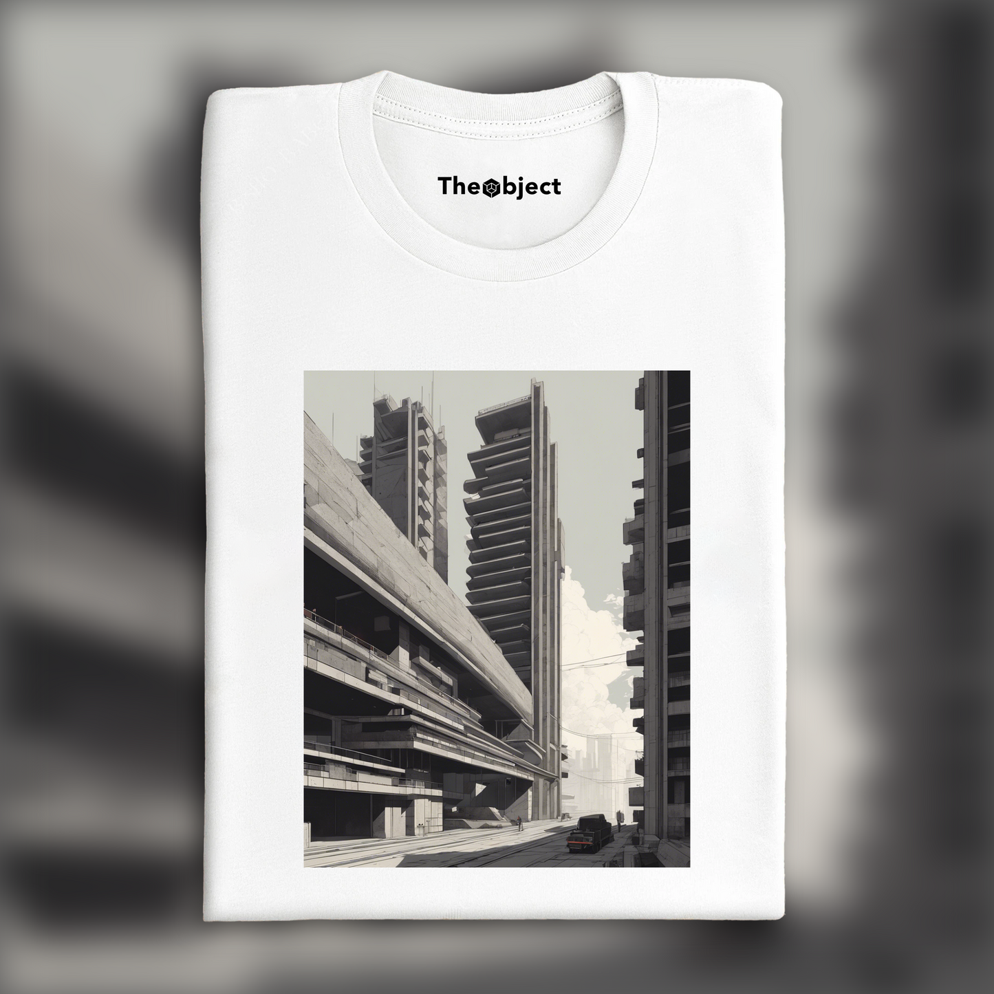 T-Shirt IA - Lo-fi, Brutalist architecture, city - 2699448569