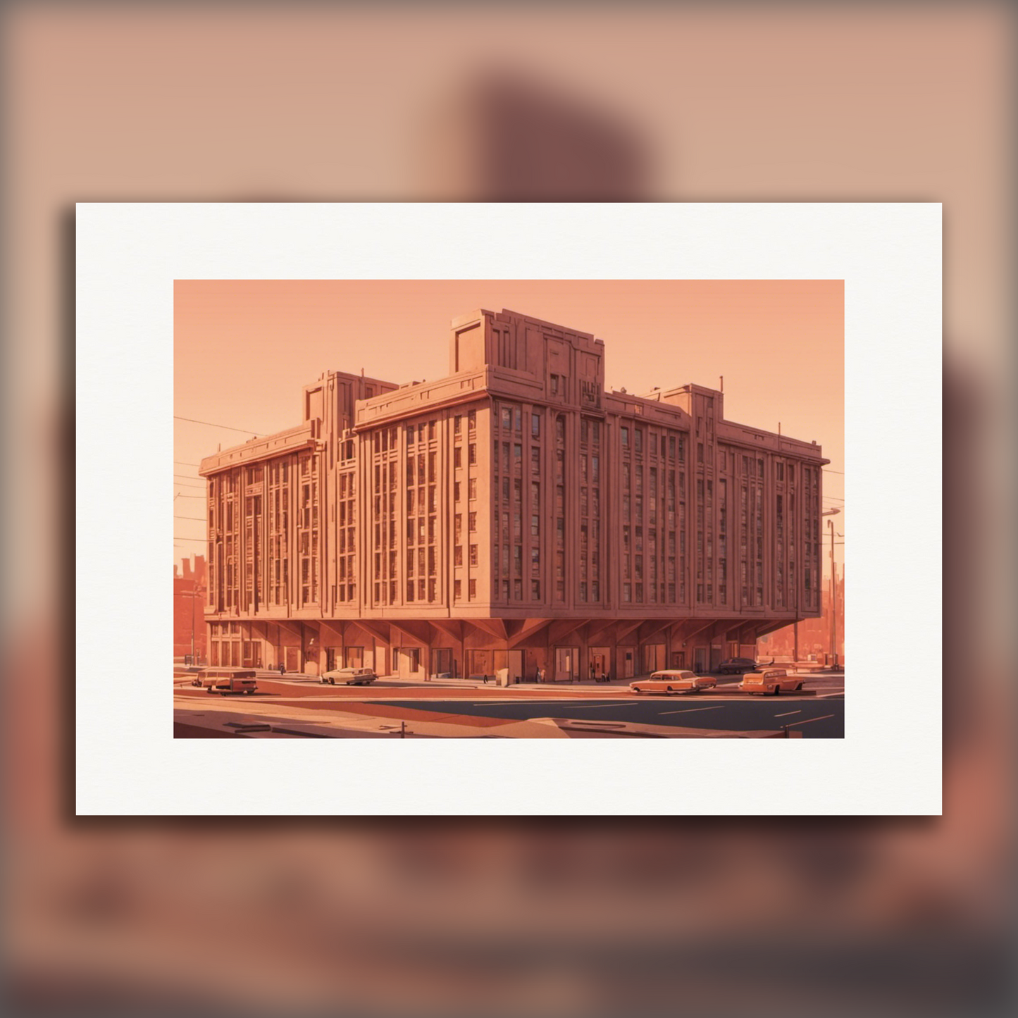 Poster - Wes Anderson, Brutalist architecture, city - 1555704176