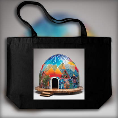 Tote bag ample - Funk art, Igloo - 2219517232