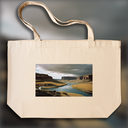 Tote bag IA ample écologique - Atmosphère Wim Wenders, River - 2391250453