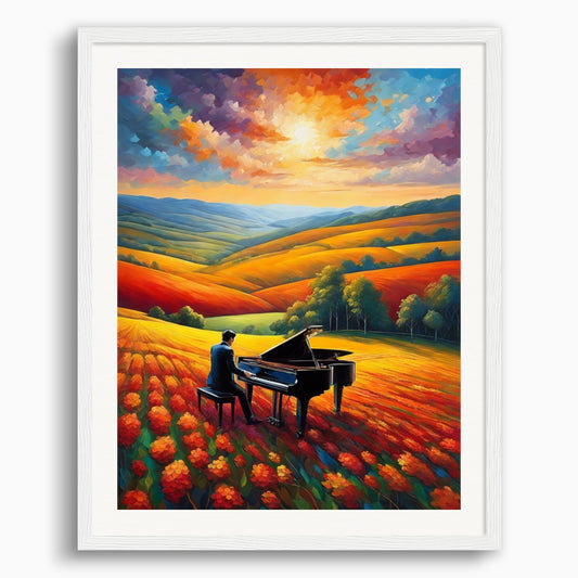 Poster: Color field painting, Pianist 