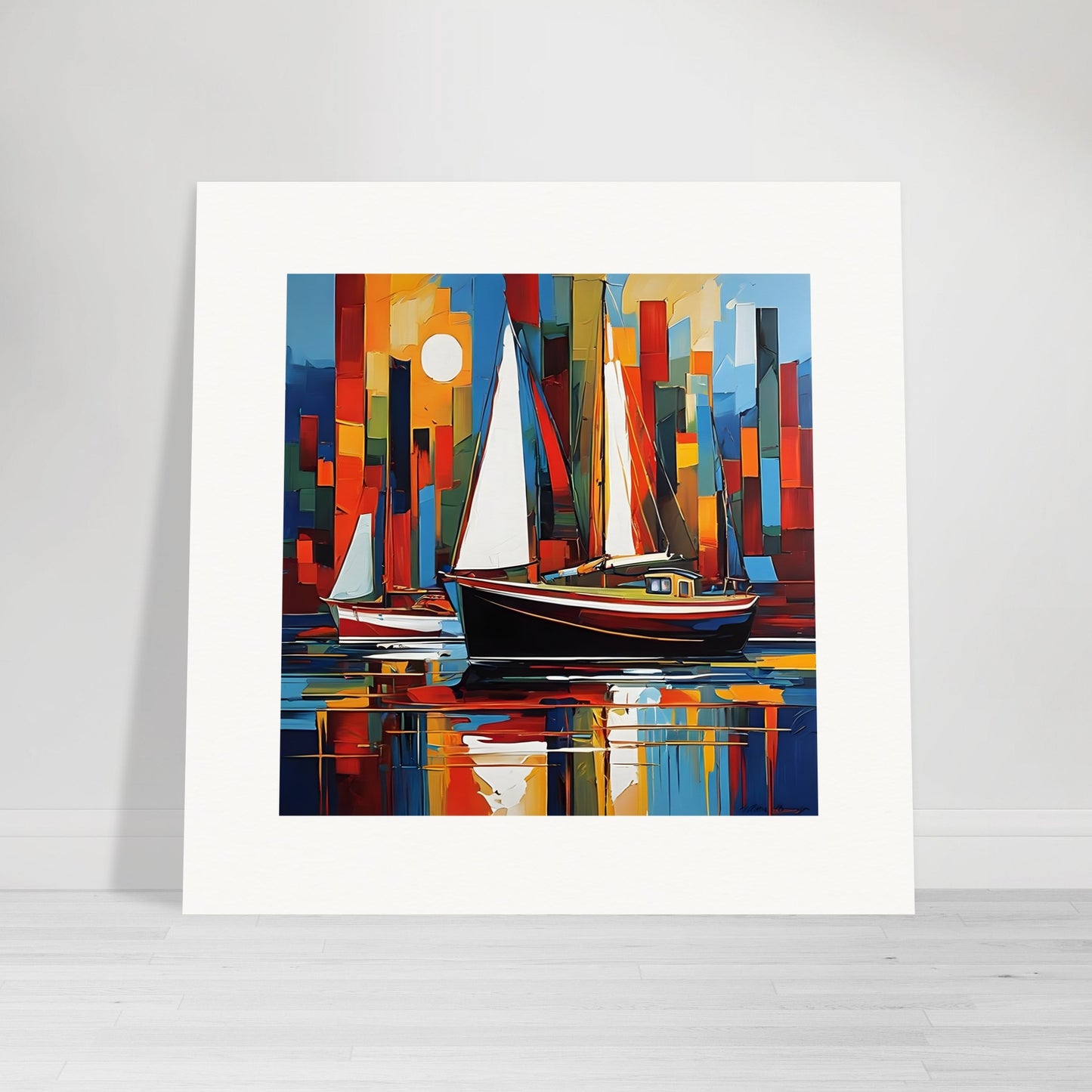 Affiche IA - Expressionisme abstract canadien, Bateau - 596688742