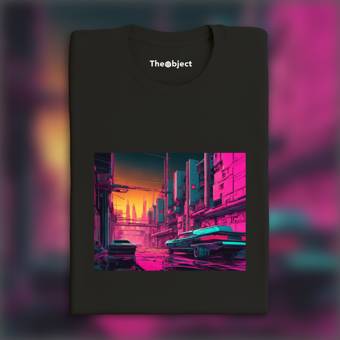 T-Shirt - Neon punk, Brutalist architecture, city - 129903184