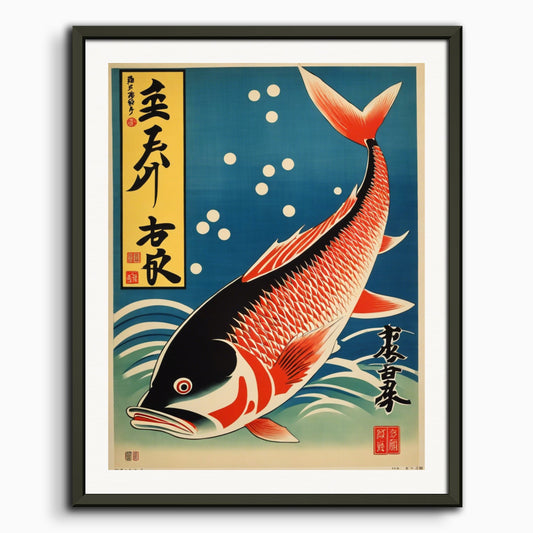 Poster: Poster vintage japonais, Poisson