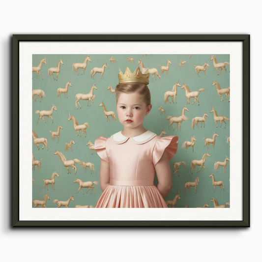 Poster: Formal portraits of children with artistocratic rigidity, Unicorn