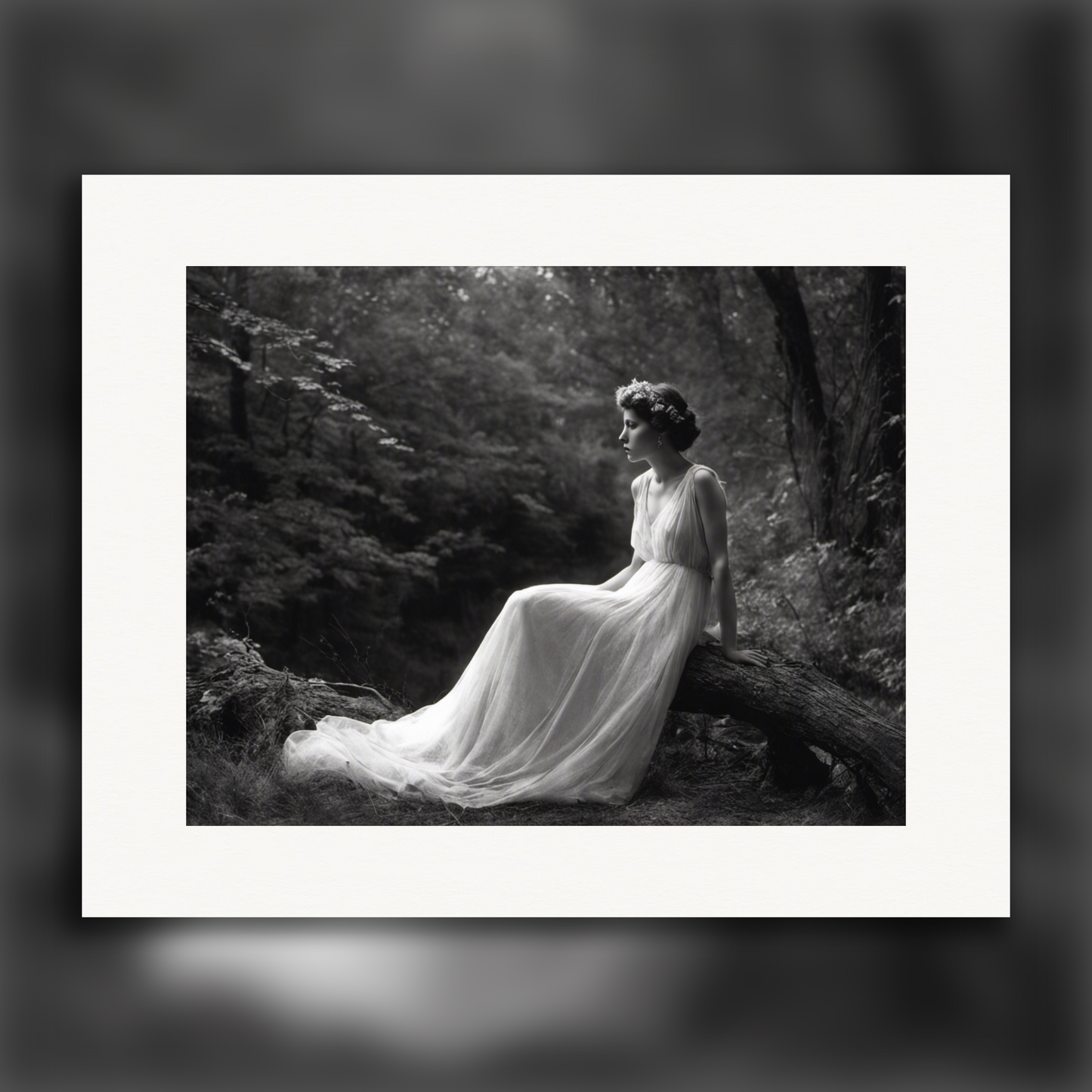 Poster - XXth century pictorialist and romantic photography of the 20th century, black and white, Ghost - 1420429005