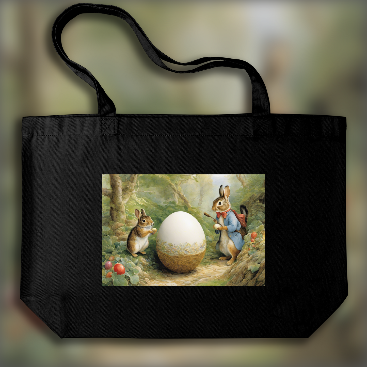 Tote bag IA ample écologique - Beatrix Potter, Oeuf - 2126120526