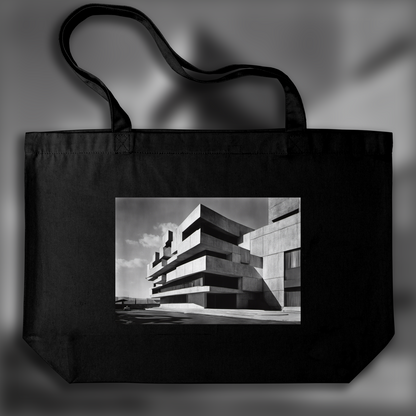 Tote bag large - Abstract photographs based on elements of nature and geometric patterns, Brutalist architecture, city - 3228425031