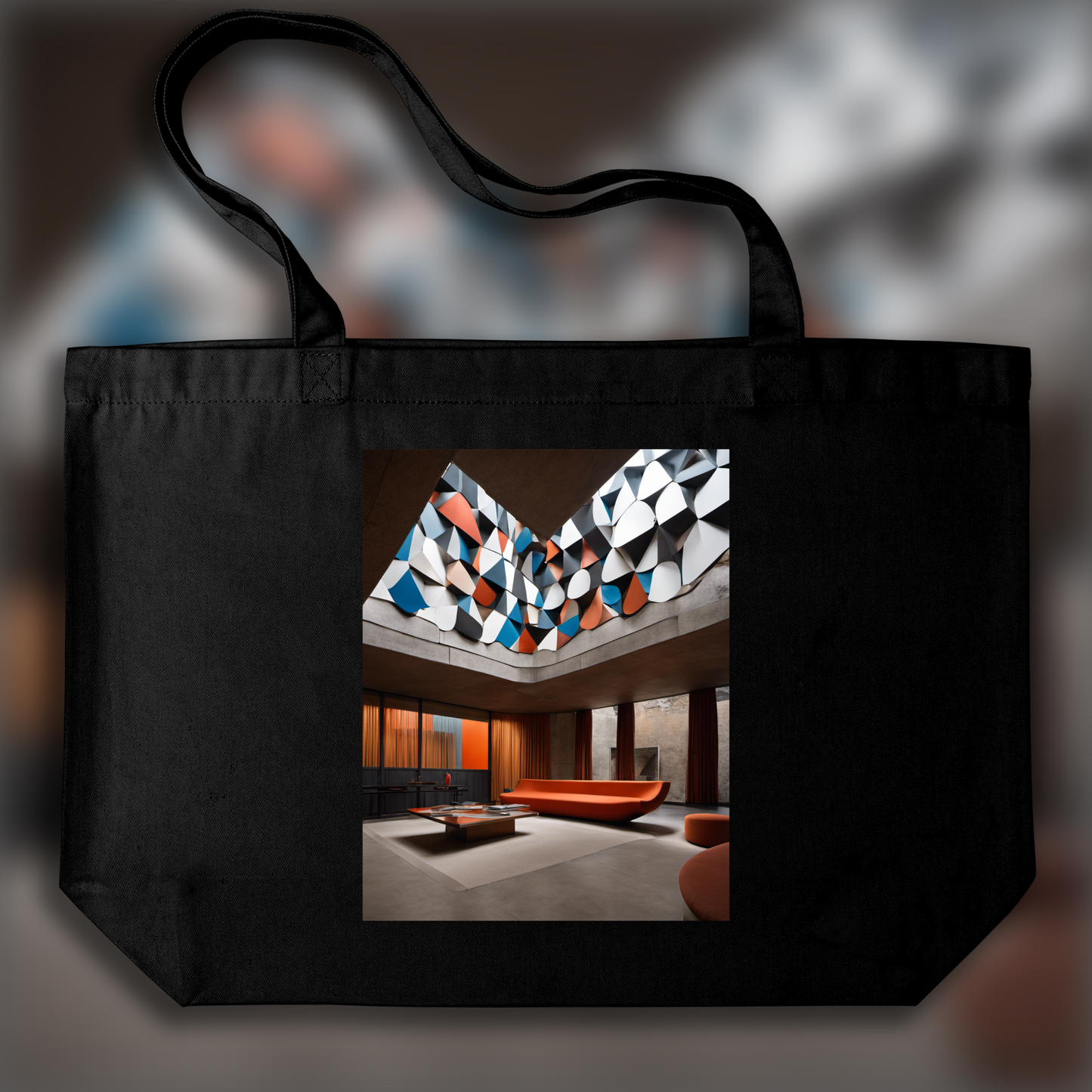 Tote bag large - Danish avant-garde and minimalist design, Brutalist architecture - 1668891964