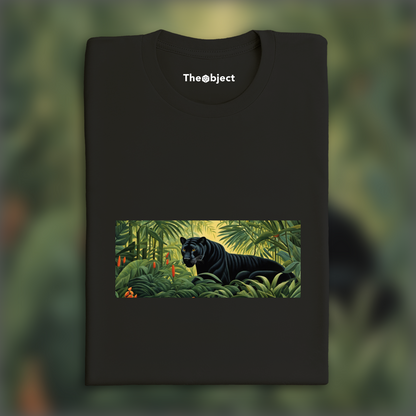 T-Shirt - Henri Rousseau, close-up of a black panther animal in the jungle - 1395439332