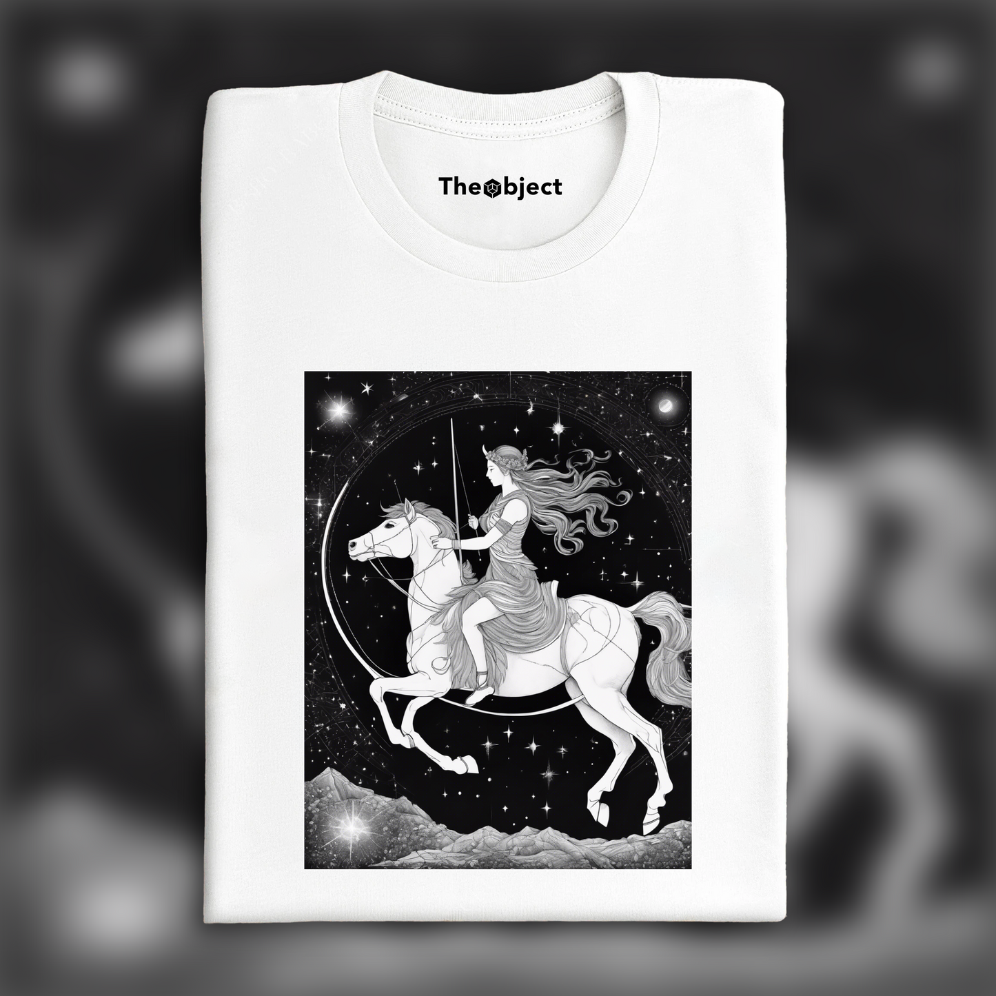 T-Shirt IA - Constellations, un archer à cheval - 537764476