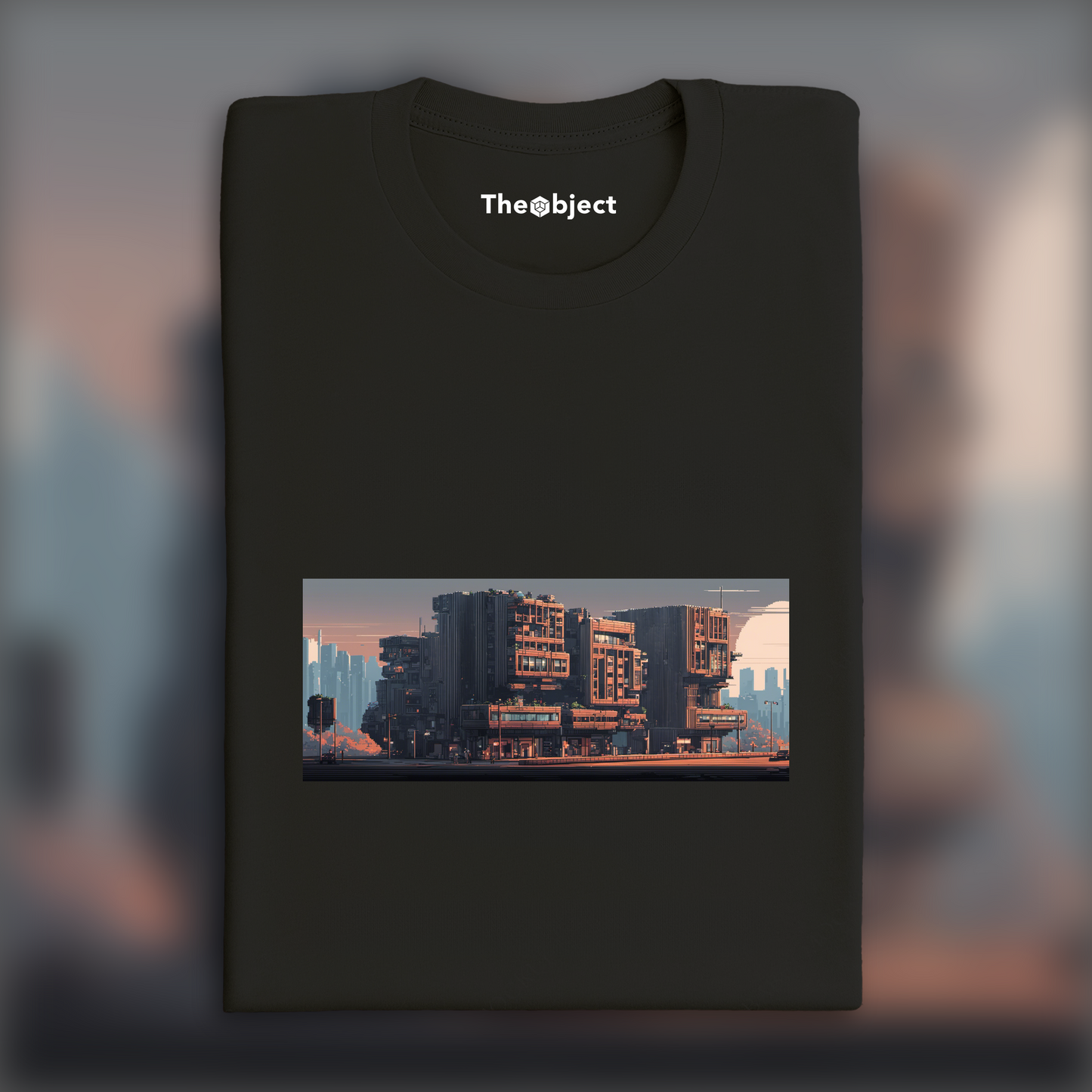 T-Shirt - Pixel Art, Brutalist architecture, city - 353730903