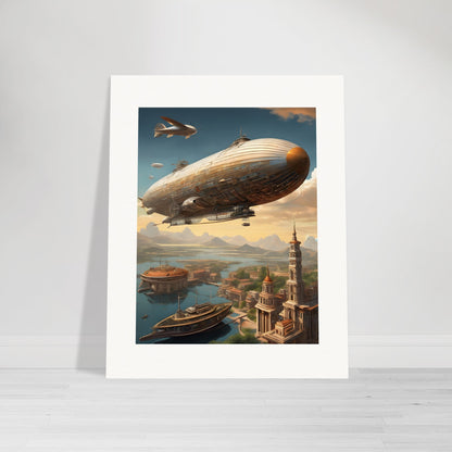 Affiche IA - Futurisme, airship - 2104131440