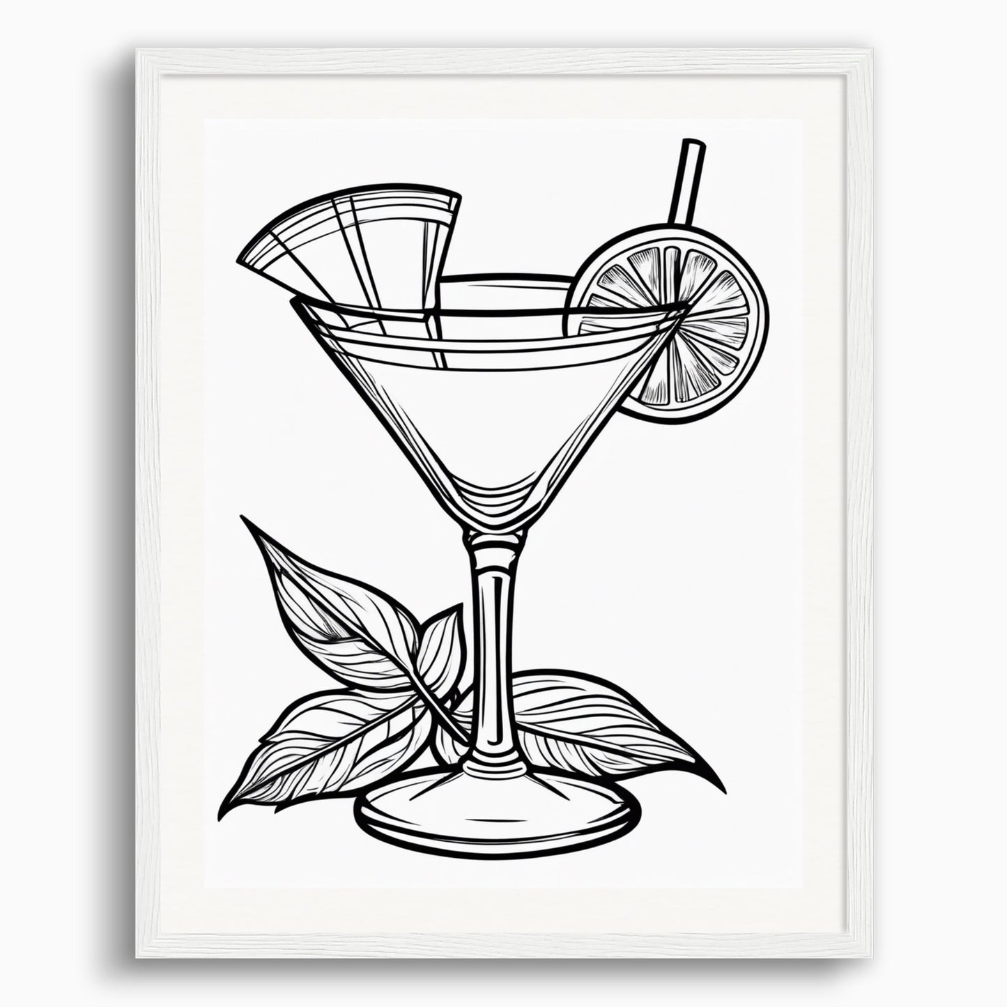 Poster: Coloring page, Cocktail