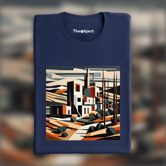 T-Shirt IA - Abstraction géométrique moderne, Paysage exoplanète - 201513167