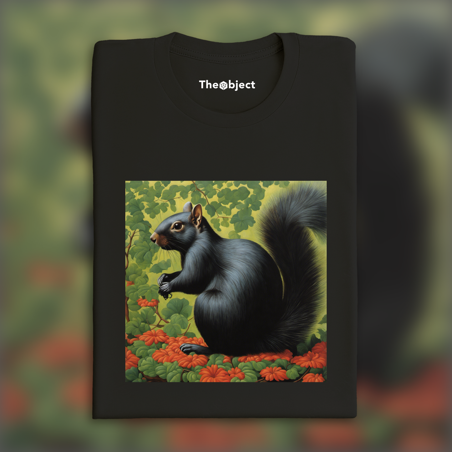 T-Shirt - Surréalisme belge, un écureuil noir - 854279793