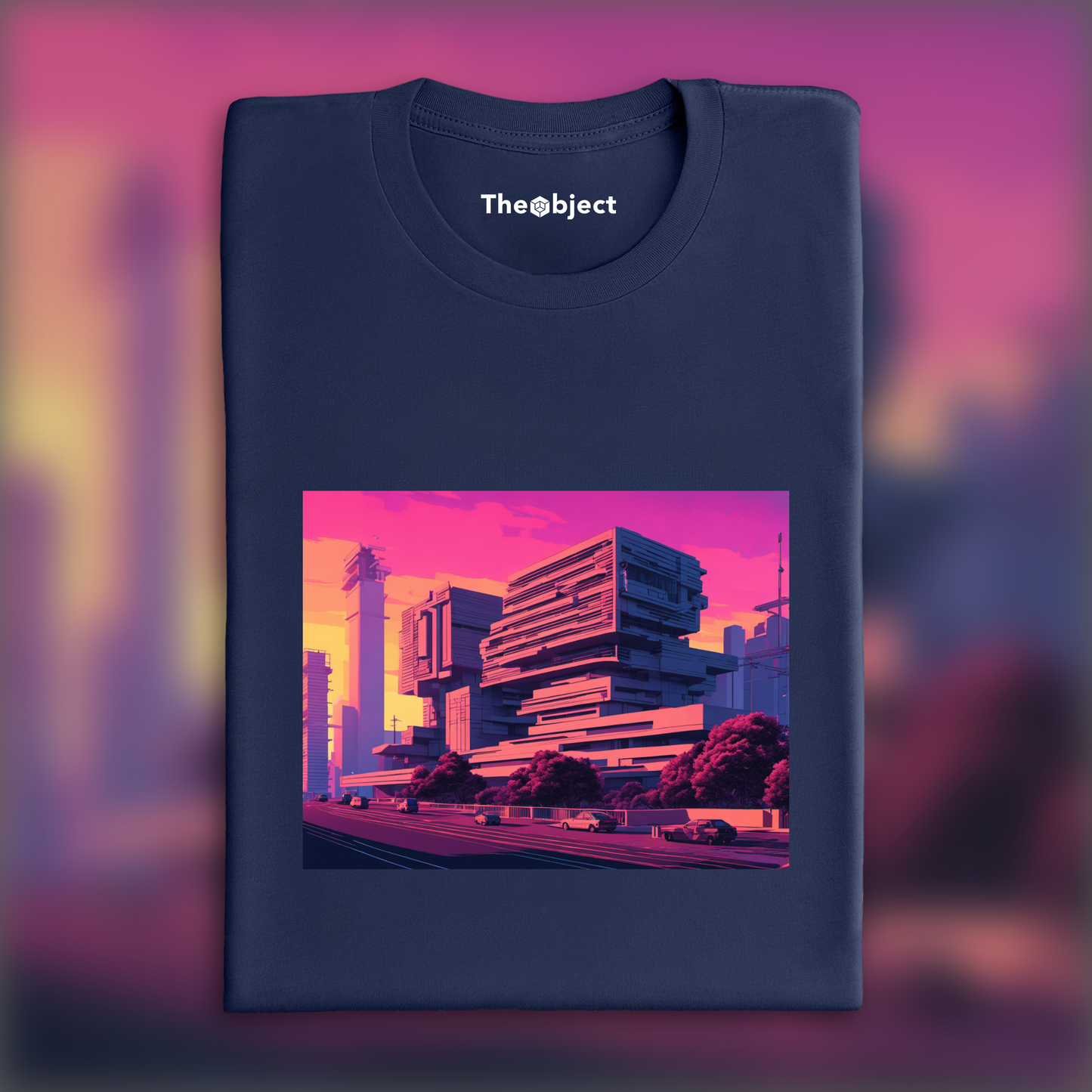 T-Shirt - Vaporwave, Brutalist architecture, city - 218220864