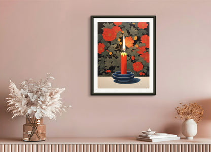 Poster with metal frame: Japanese animated, Mushi Production, Candle