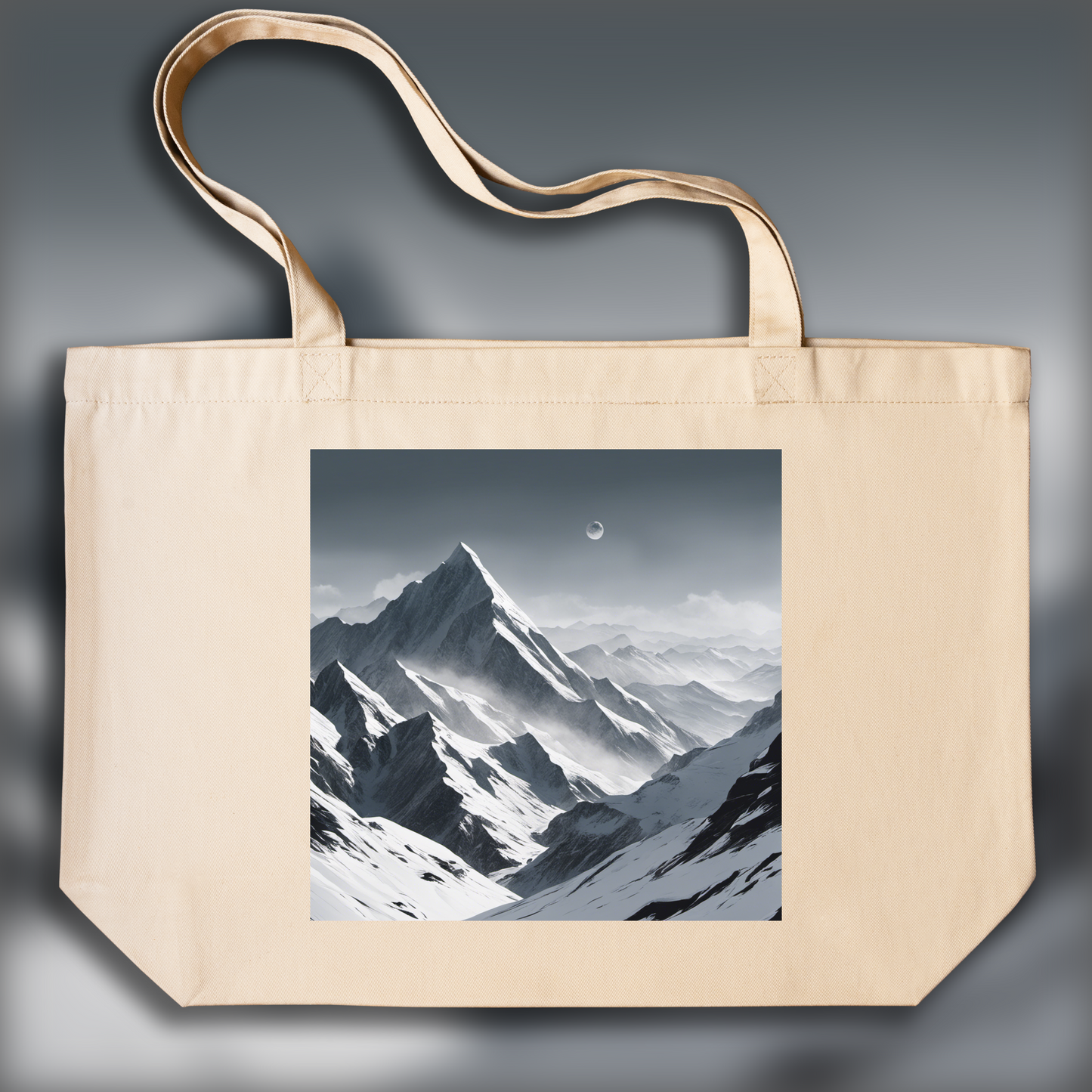 Tote bag ample - Néo-minimalisme, Montagnes - 3831632856