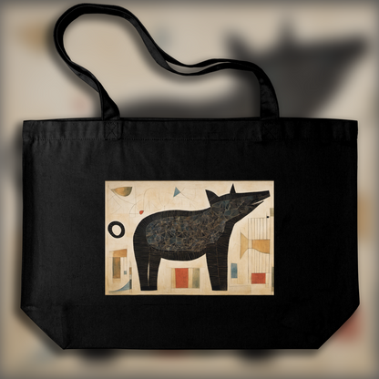 Tote bag large - Paul Klee, a black animal - 2589581939