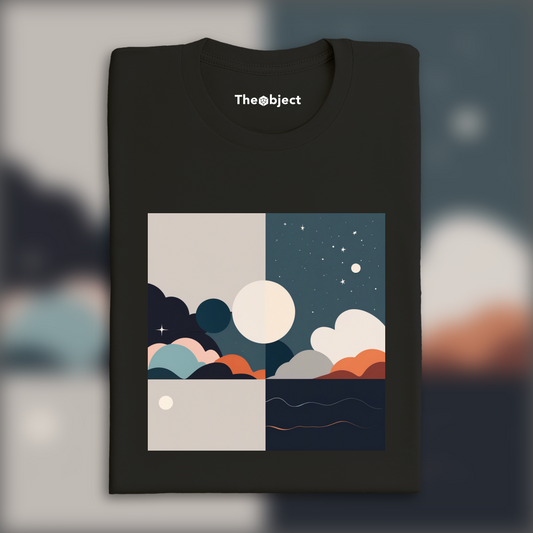 T-Shirt - Art abstrait minimaliste, Nuages et astronomie - 1465613894