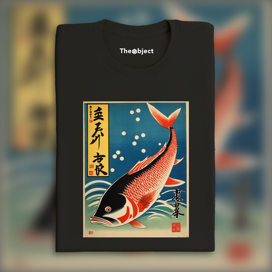 T-Shirt IA - Poster vintage japonais, Poisson - 1834150533