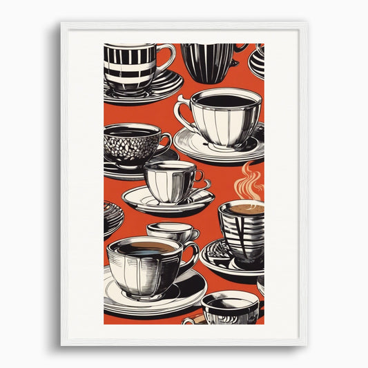 Poster: Poster américain des années 60, Coffee cups
