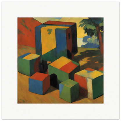 Affiche IA - Paul Gauguin, Cube - 1054619847