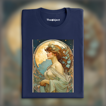 T-Shirt IA - Alfons Mucha, La Lune - 1800052256