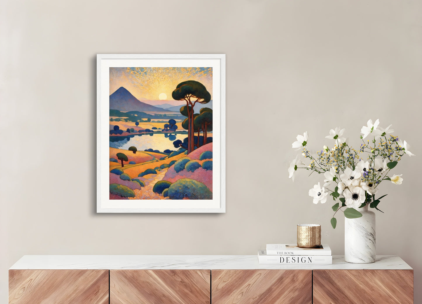 Poster with wood frame: Henri-Edmond Cross, Exoplanet landscape