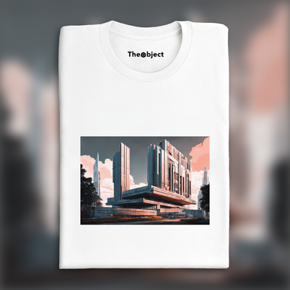 T-Shirt - Art néo-pop, Brutalist architecture, city - 1926590654