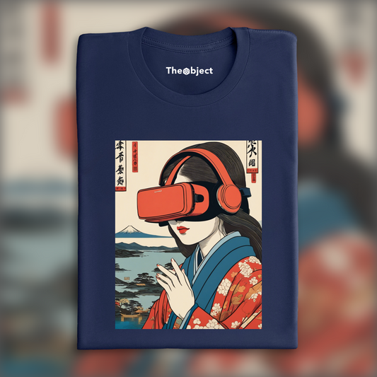 T-Shirt - Hiroshige, close up of a women with a virtual reality headset - 4035442234