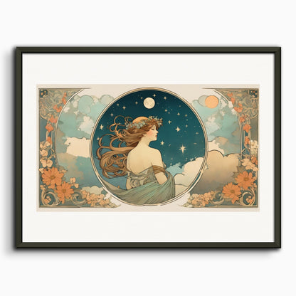 Poster: Alfons Mucha, Lune et nuages