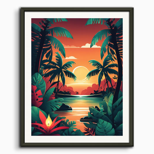 Poster: Tropical jungle, Candle
